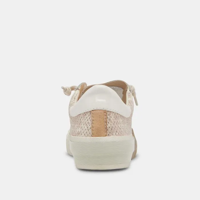 Dolce Vita Zina Sneakers Sand Embossed Leather Women Sneakers