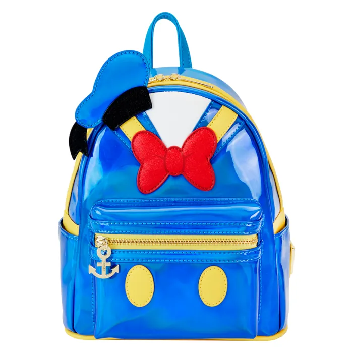 Donald Duck Exclusive 90th Anniversary Metallic Cosplay Mini Backpack Unisex Loungefly Backpacks Donald Duck Exclusive 90th Anniversary Metallic Cosplay Mini Backpack Unisex Loungefly Backpacks