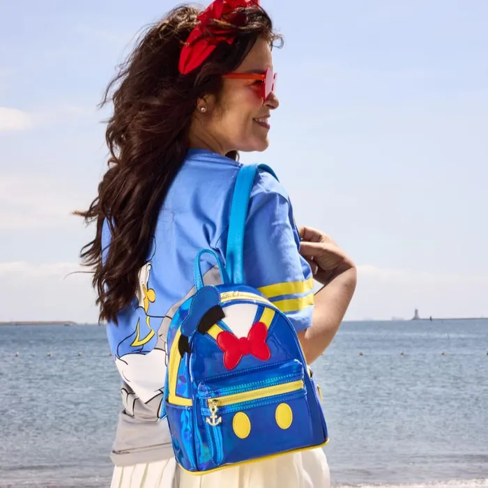 Donald Duck Exclusive 90th Anniversary Metallic Cosplay Mini Backpack Unisex Loungefly Backpacks