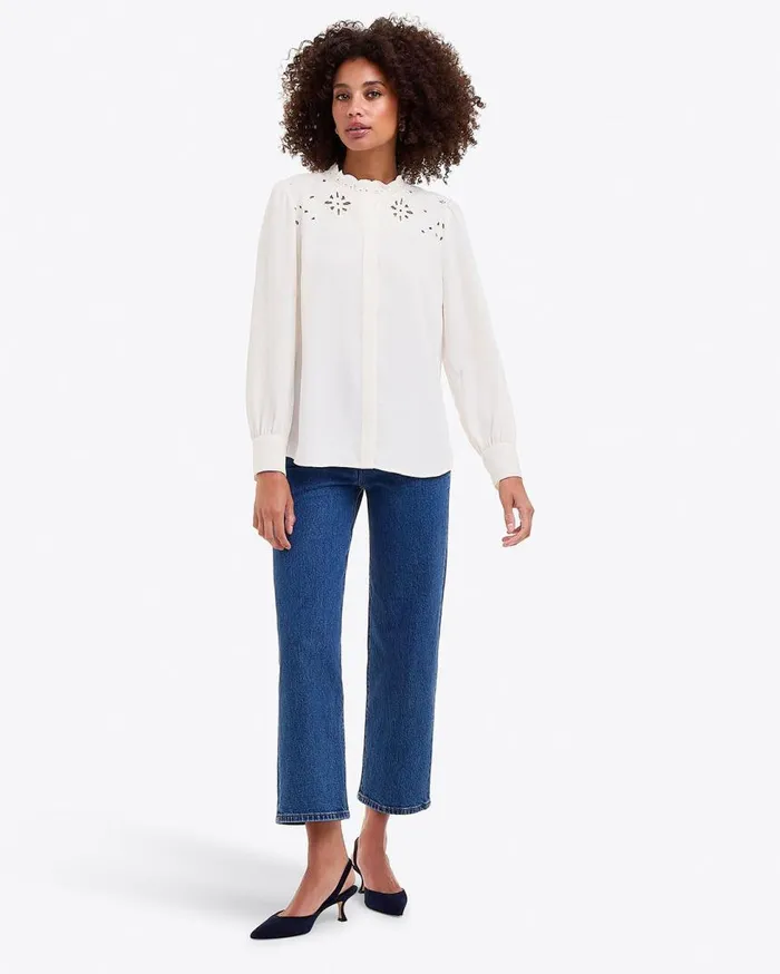 Draper James Bottoms and Skirts Women Covered Placket Button Down