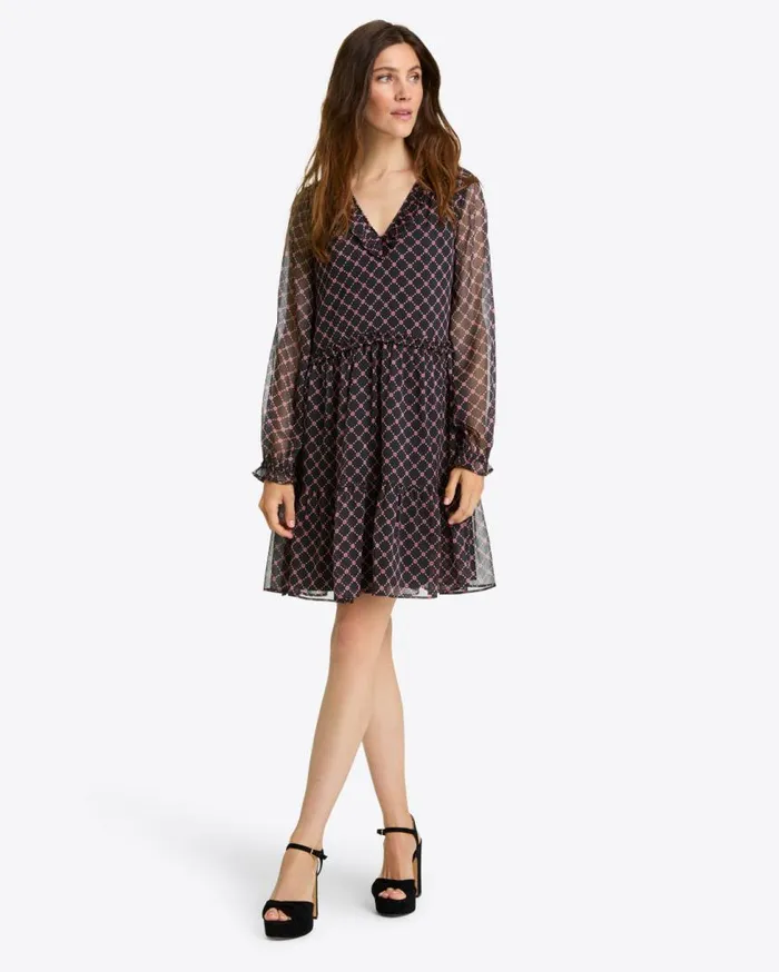 Draper James Dresses Women Lorrie LongSleeve Dress In Crinkle Chiffon
