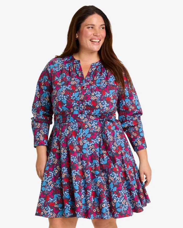 Draper James Extended Sizes Women Imogen Mini Shirtdress In Stretch Poplin