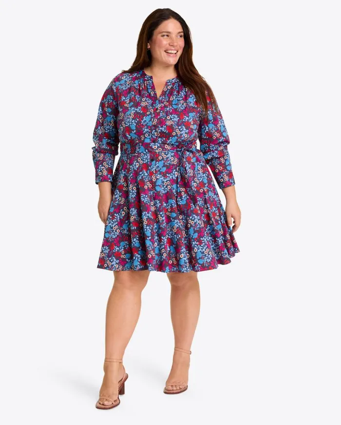 Draper James Extended Sizes Women Imogen Mini Shirtdress In Stretch Poplin