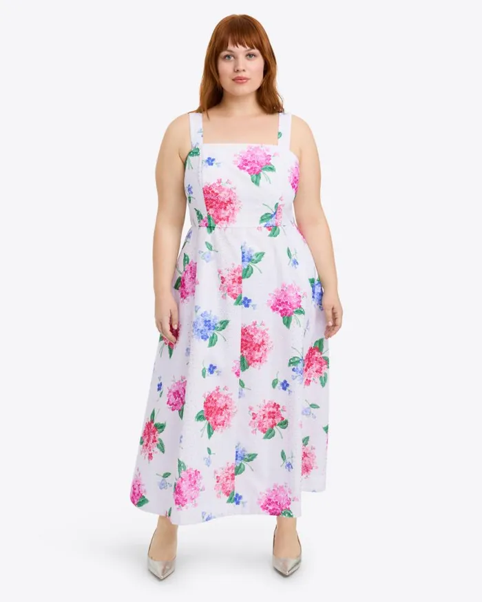 Draper James Extended Sizes Women Josephine Love Circle Dress In Printed Hydrangea