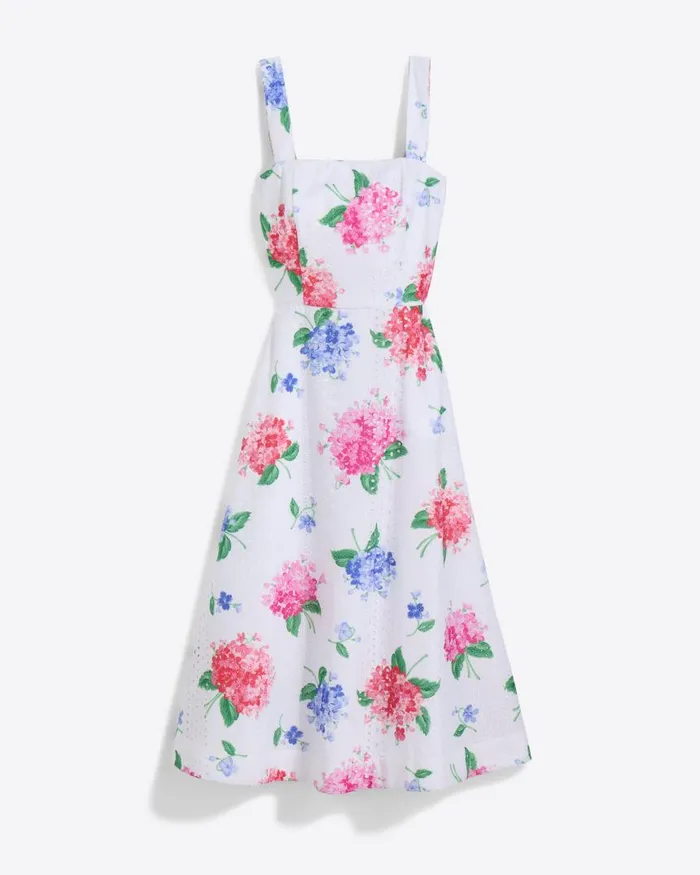 Draper James Extended Sizes Women Josephine Love Circle Dress In Printed Hydrangea