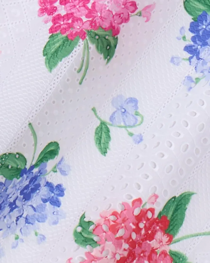 Draper James Extended Sizes Women Josephine Love Circle Dress In Printed Hydrangea