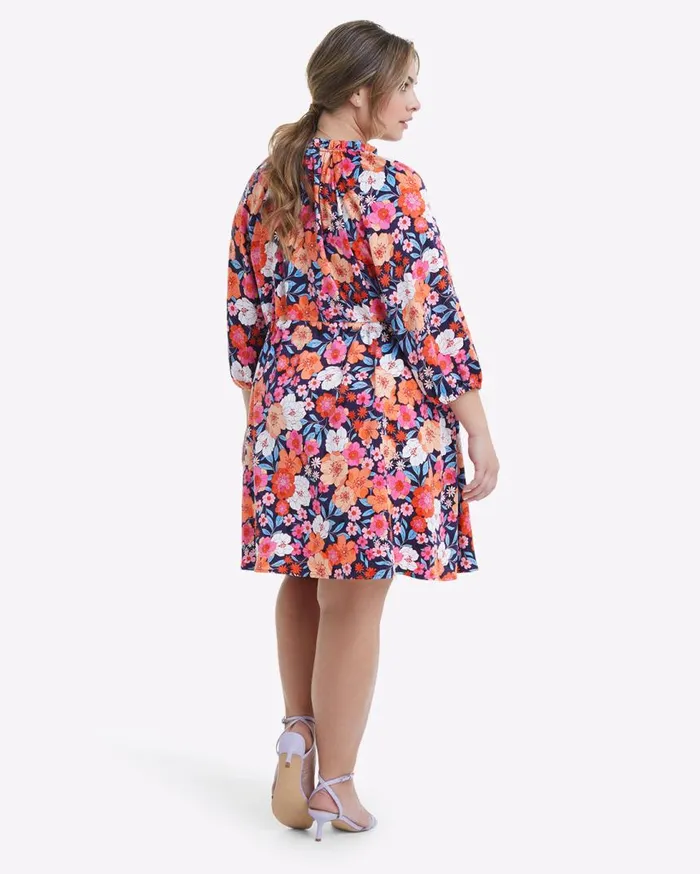 Draper James Extended Sizes Women Kellie Babydoll Dress In Wildflower Bouquet