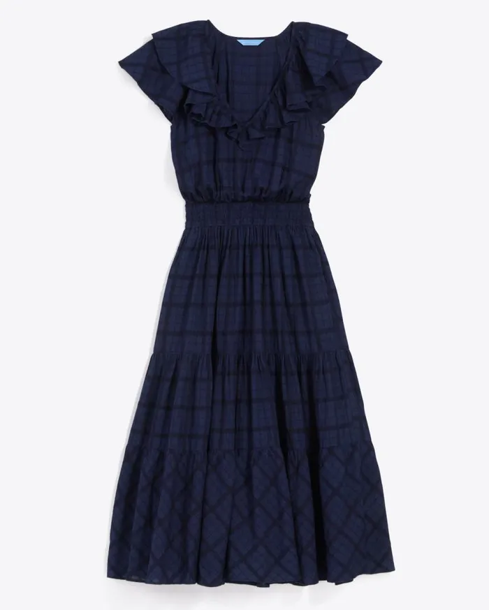 Draper James Extended Sizes Women Marie Midi Dress In Pane Plaid