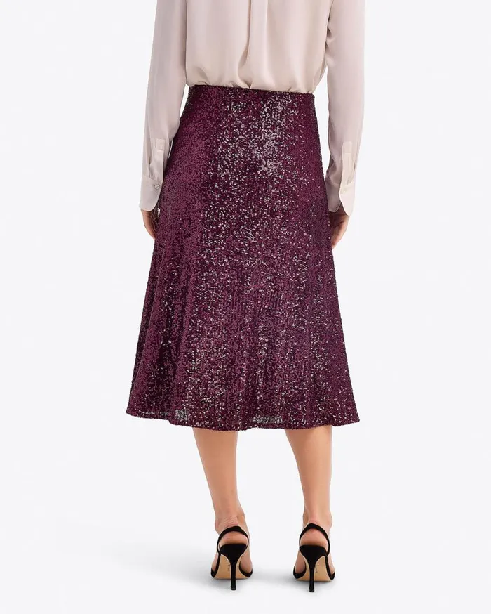 Draper James Extended Sizes Women Midi Skirt In Sequins