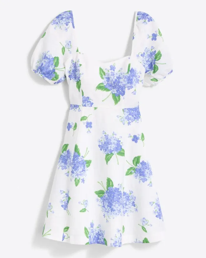 Draper James Extended Sizes Women Shelly Dress In Linen Hydrangea