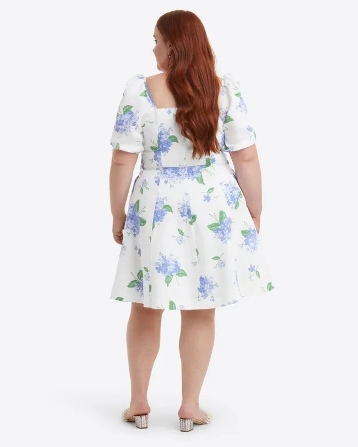 Draper James Extended Sizes Women Shelly Dress In Linen Hydrangea
