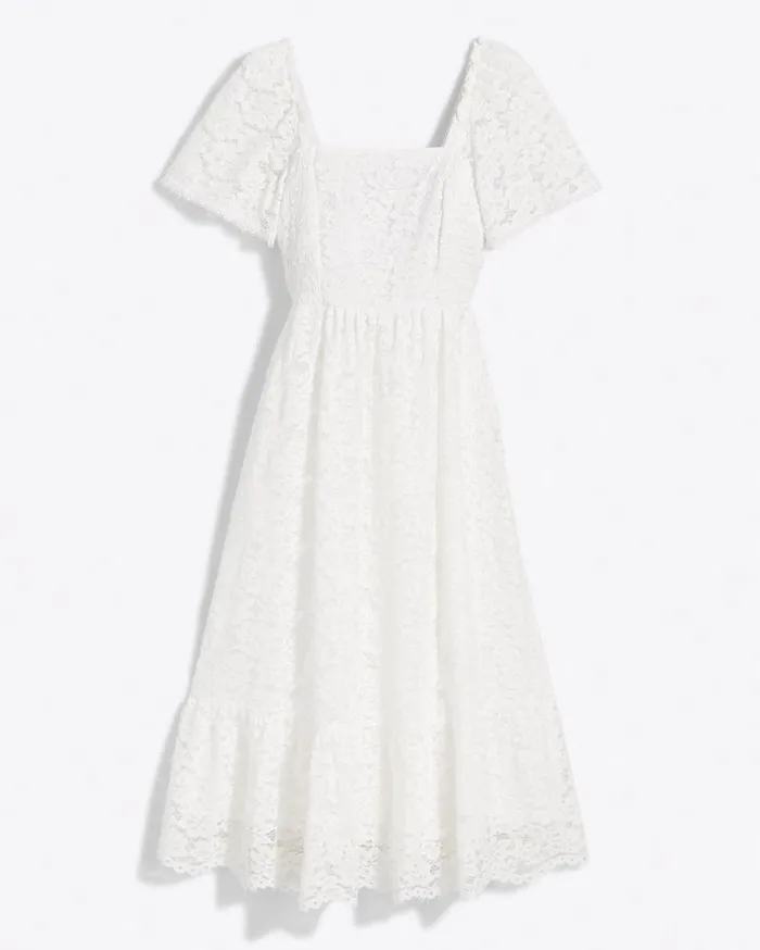 Draper James Extended Sizes Women Short Sleeve Carrie Midi Dress In Lace