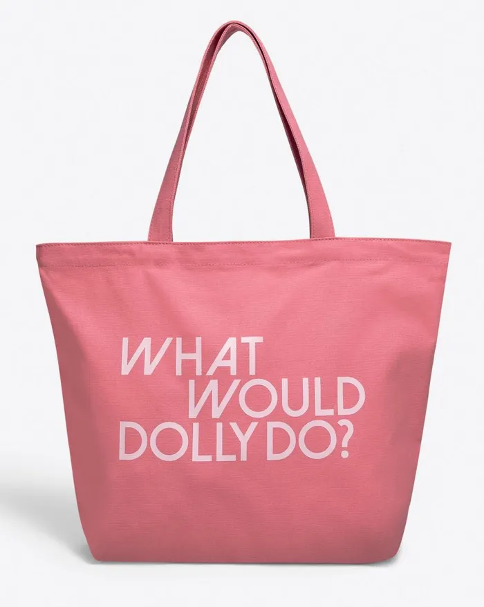 Draper James Handbags Women What Would Dolly Do Pink Canvas Tote