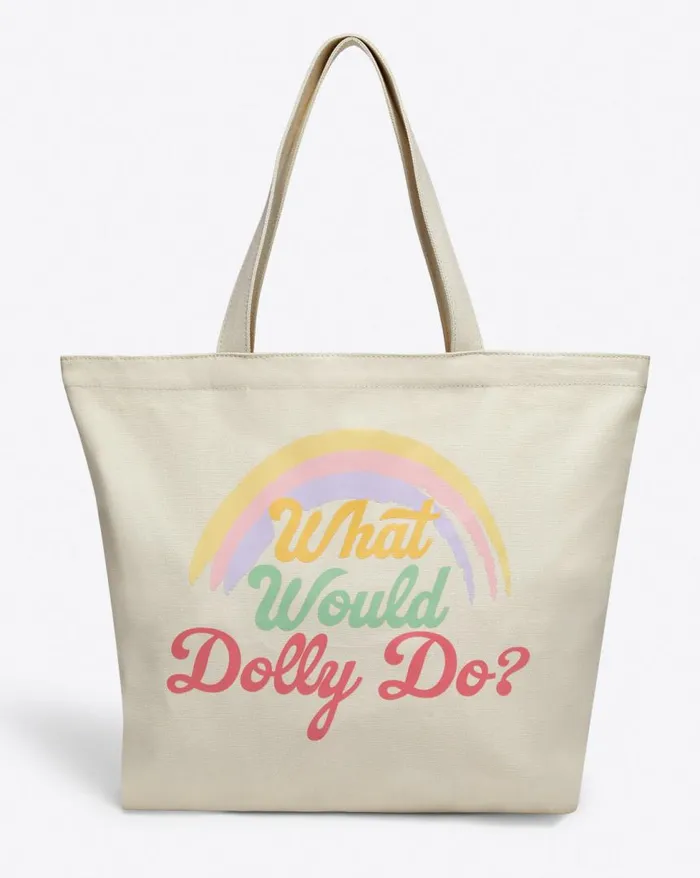 Draper James Handbags Women What Would Dolly Do Rainbow Canvas Tote