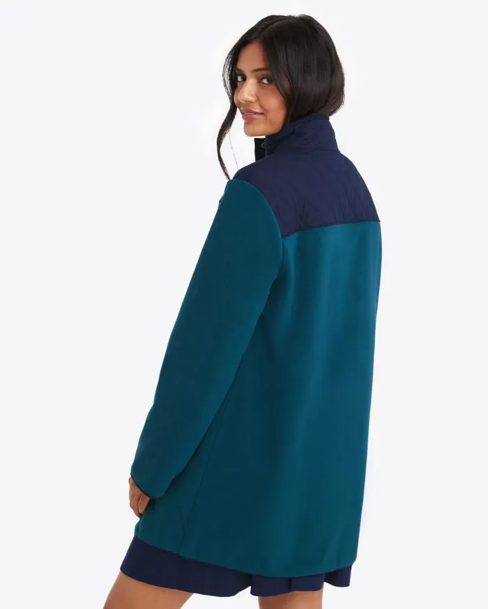 Draper James Jackets and Outerwear Women Button Down Fleece Coat In Teal