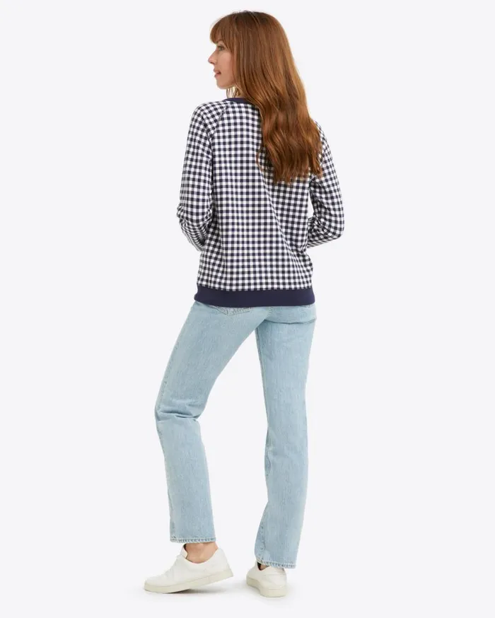 Draper James Lounge and Pajamas Women Natalie Sweatshirt In Gingham