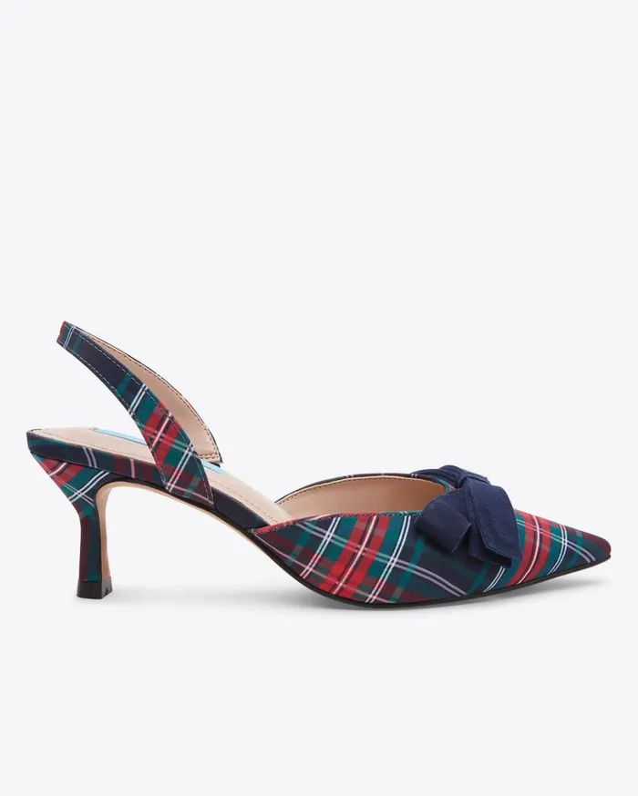 Draper James Lounge and Pajamas Women Tess Slingback In Georgia Plaid