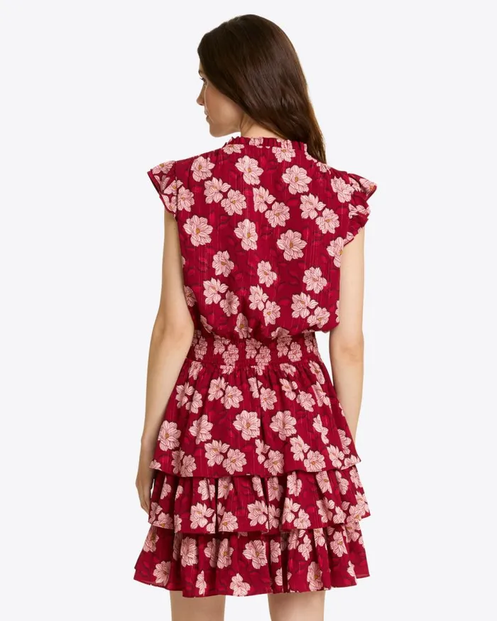 Draper James Mini Women Alana Tiered Dress In Lurex Crepe