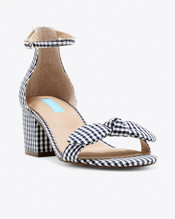Draper James Shoes Women Preston Sandal In Navy Gingham