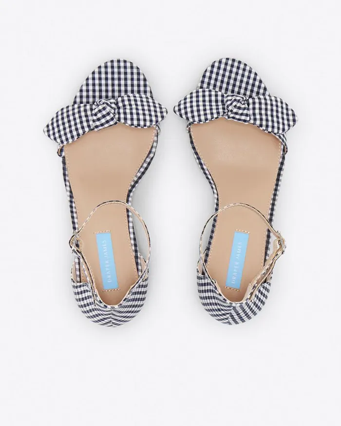 Draper James Shoes Women Preston Sandal In Navy Gingham