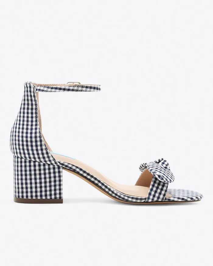 Draper James Shoes Women Preston Sandal In Navy Gingham
