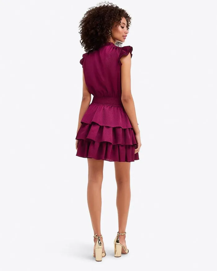 Draper James Sweaters Women Alana Tiered Dress In Hammered Satin