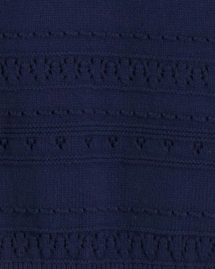 Draper James Sweaters Women Annabelle ShortSleeve Sweater In Navy Pointelle