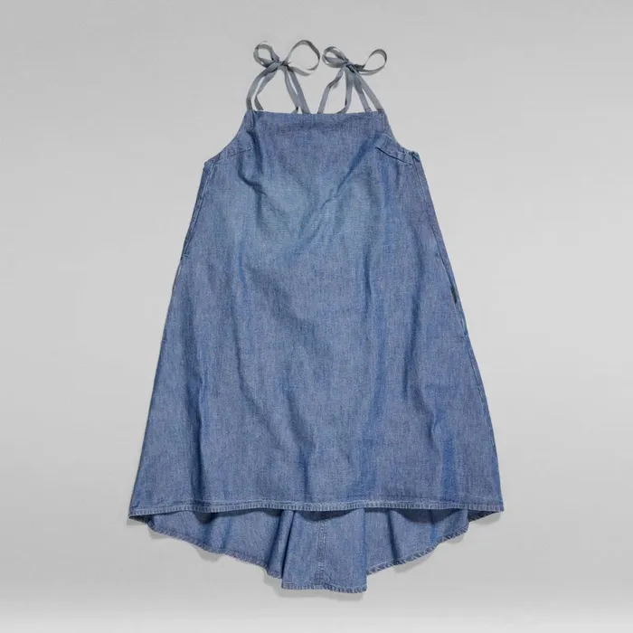 Dresses Women GStar RAW Premium Para Simple Short Dress Faded Ionic Blue