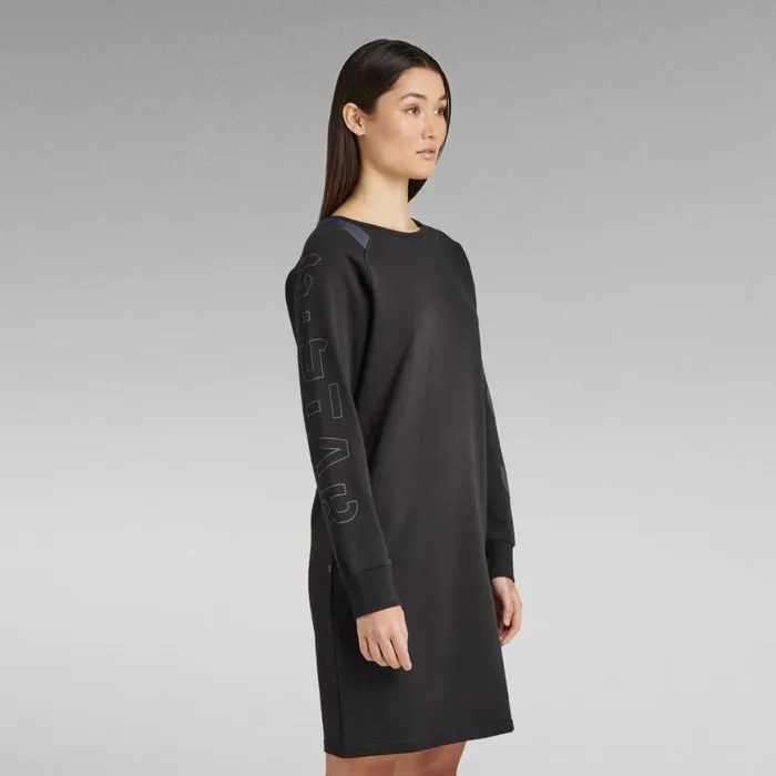 Dresses Women GStar RAW Sleeve Print Tweater Dark Black