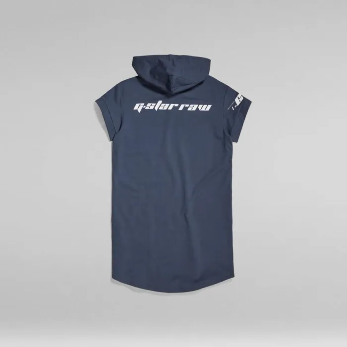 Dresses Women GStar RAW Sobiru Hoodie Sweat Dress Fantem Bluepapyrus Color Block