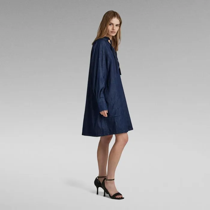 Dresses Women GStar RAW VNeck Tunic Dress Rinsed