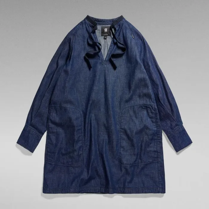Dresses Women GStar RAW VNeck Tunic Dress Rinsed