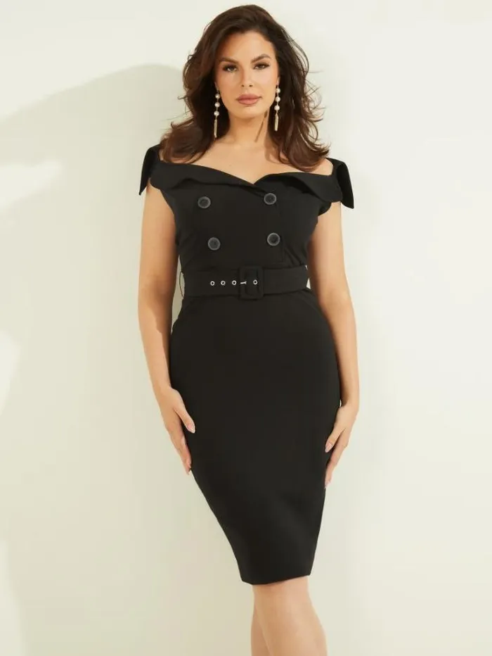 Dresses Women Marciano Audrey Portrait Neck Dress Black