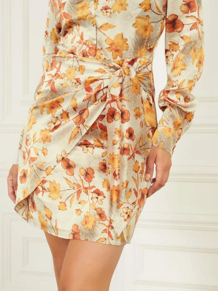 Dresses Women Marciano Autumn Dusk Dress Autumn Dusk Print Dresses Women Marciano Autumn Dusk Dress Autumn Dusk Print