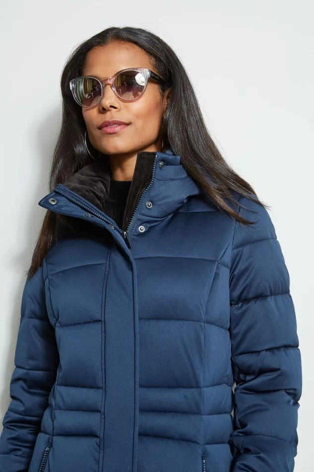 Elie Tahari Coats Tahari Stitched Hooded Puffer Coat 8211 Do Not Post Online Navy 8211 Women