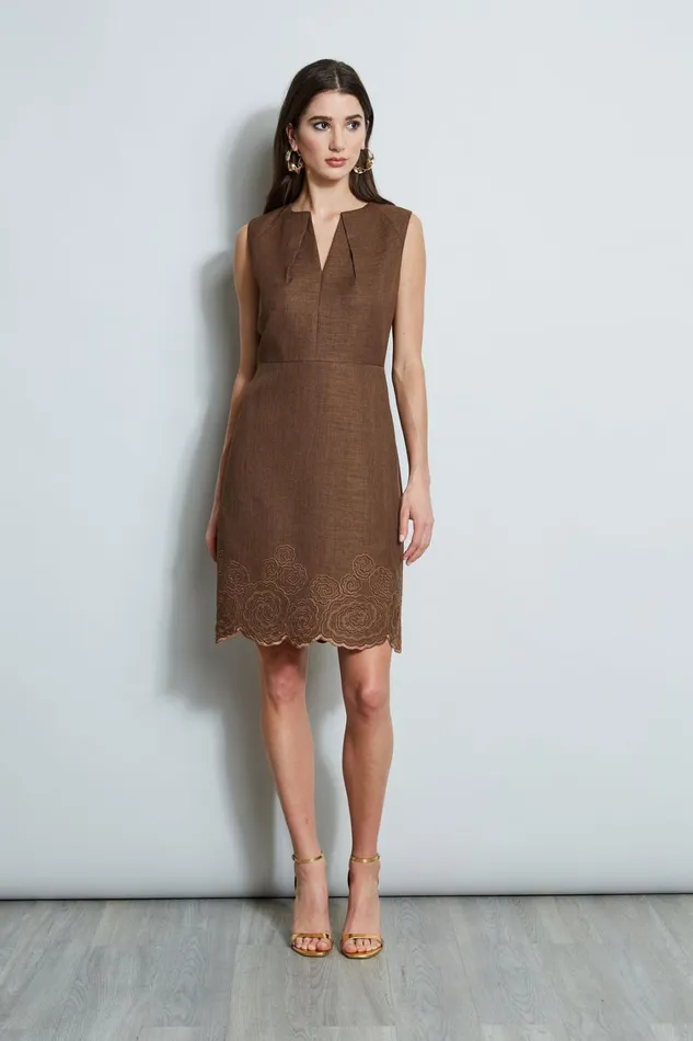 Elie Tahari Dresses and Jumpsuits Embroidered Hem Dart Dress Sumatra 8211 Women