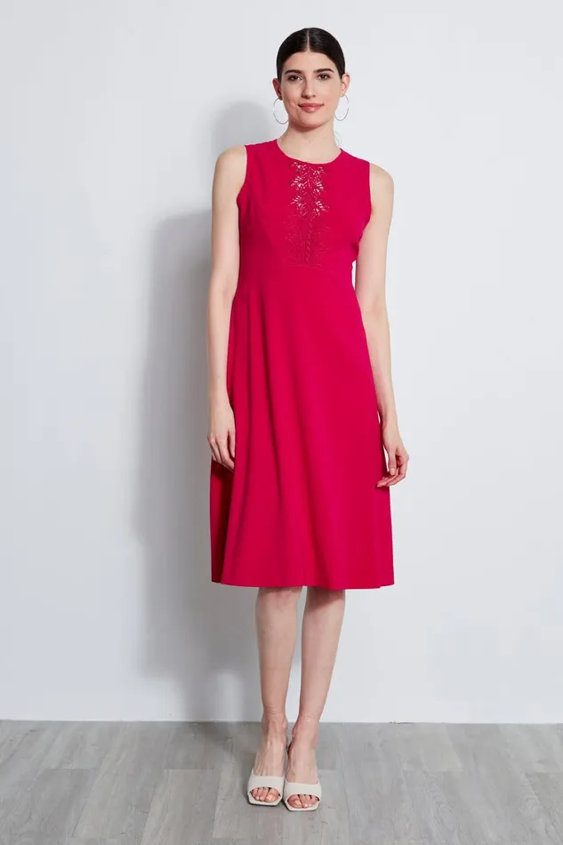 Elie Tahari Dresses and Jumpsuits Lace Applique Midi Dress Cyclamen 8211 Women Elie Tahari Dresses and Jumpsuits Lace Applique Midi Dress Cyclamen 8211 Women