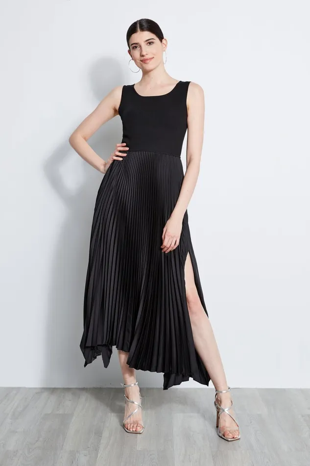 Elie Tahari Dresses and Jumpsuits Pleated Midi Dress Noir 8211 Women