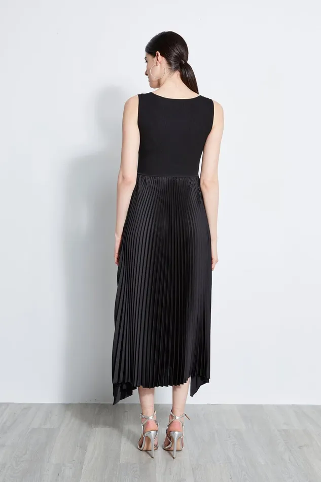 Elie Tahari Dresses and Jumpsuits Pleated Midi Dress Noir 8211 Women