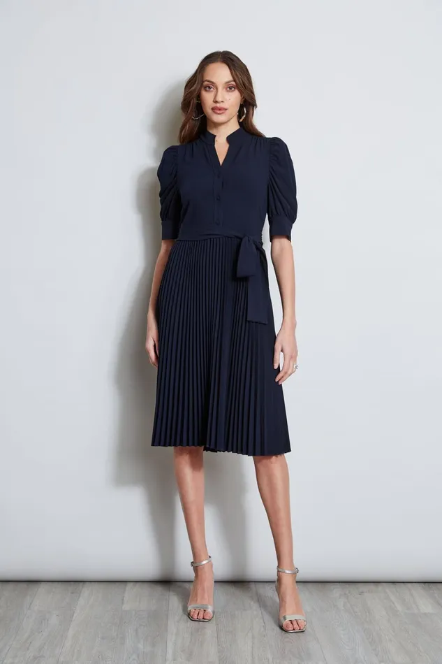 Elie Tahari Dresses and Jumpsuits Pleated Ruched Sleeve Dress Stargazer 8211 Women Elie Tahari Dresses and Jumpsuits Pleated Ruched Sleeve Dress Stargazer 8211 Women