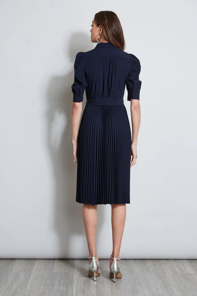 Elie Tahari Dresses and Jumpsuits Pleated Ruched Sleeve Dress Stargazer 8211 Women