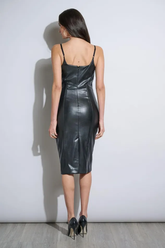 Elie Tahari Dresses and Jumpsuits Vegan Leather Dress Noir 8211 Women