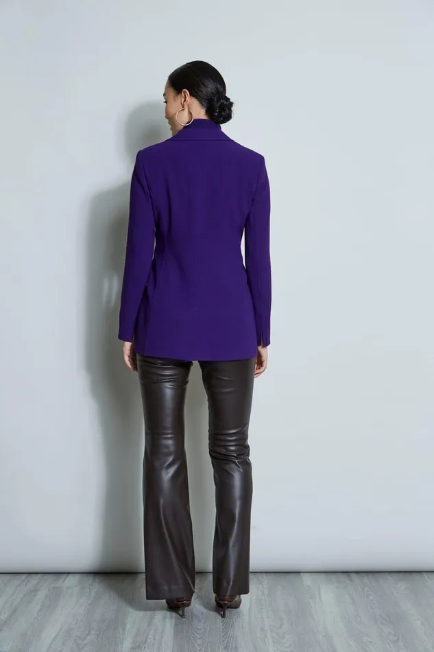 Elie Tahari Jackets and Blazers Asymmetric Single Button Blazer Winter Plum 8211 Women