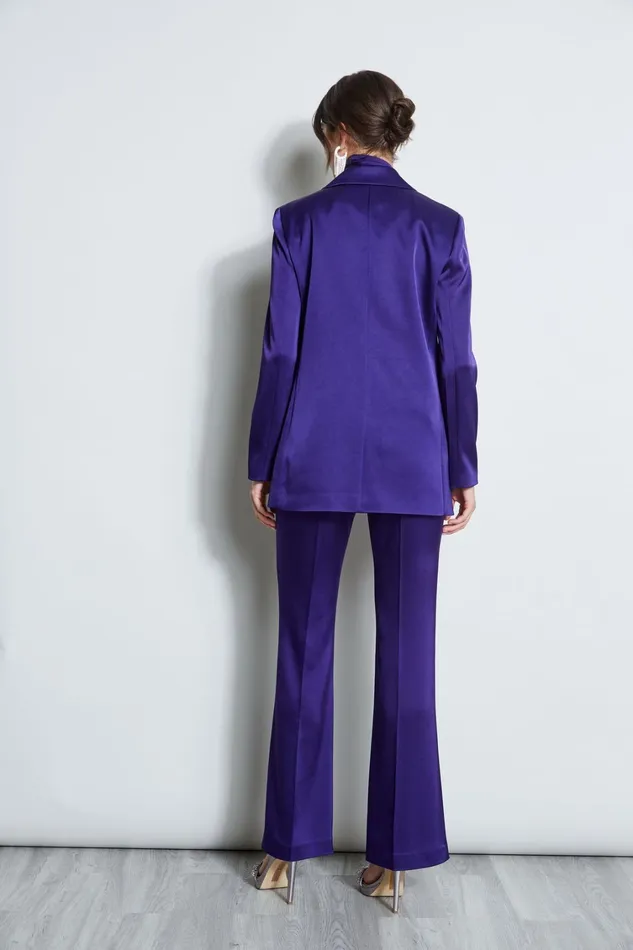 Elie Tahari Jackets and Blazers Satin Boyfriend Blazer Winter Plum 8211 Women