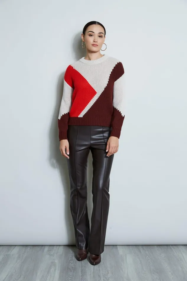 Elie Tahari Knits and Sweaters Cashmere Colorblock Sweater Stone Colorblock 8211 Women