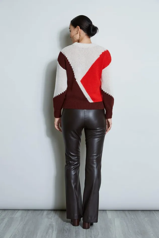Elie Tahari Knits and Sweaters Cashmere Colorblock Sweater Stone Colorblock 8211 Women