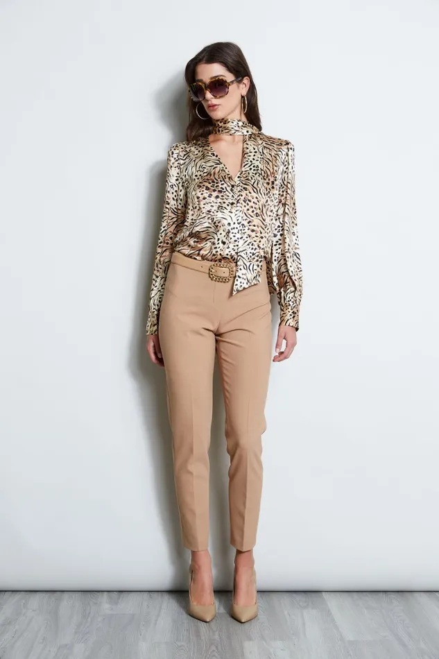 Elie Tahari Pants Slim Fit Pant Camel 8211 Women