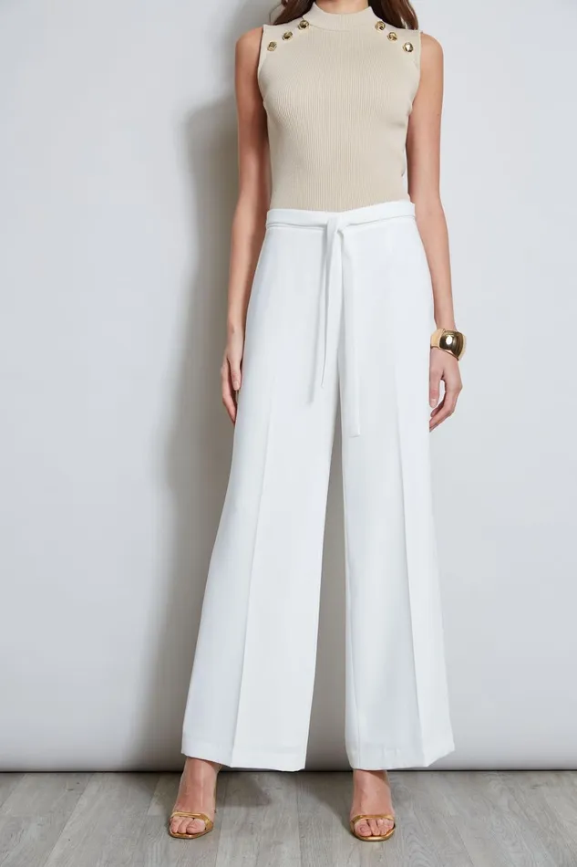 Elie Tahari Pants Tie Front Pant Sky White 8211 Women