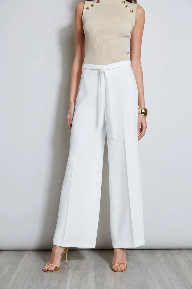 Elie Tahari Pants Tie Front Pant Sky White 8211 Women