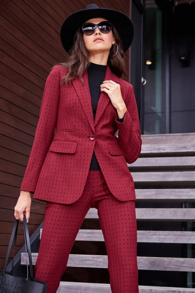 Elie Tahari Suiting Deco Jaquard Blazer Multi 8211 Women